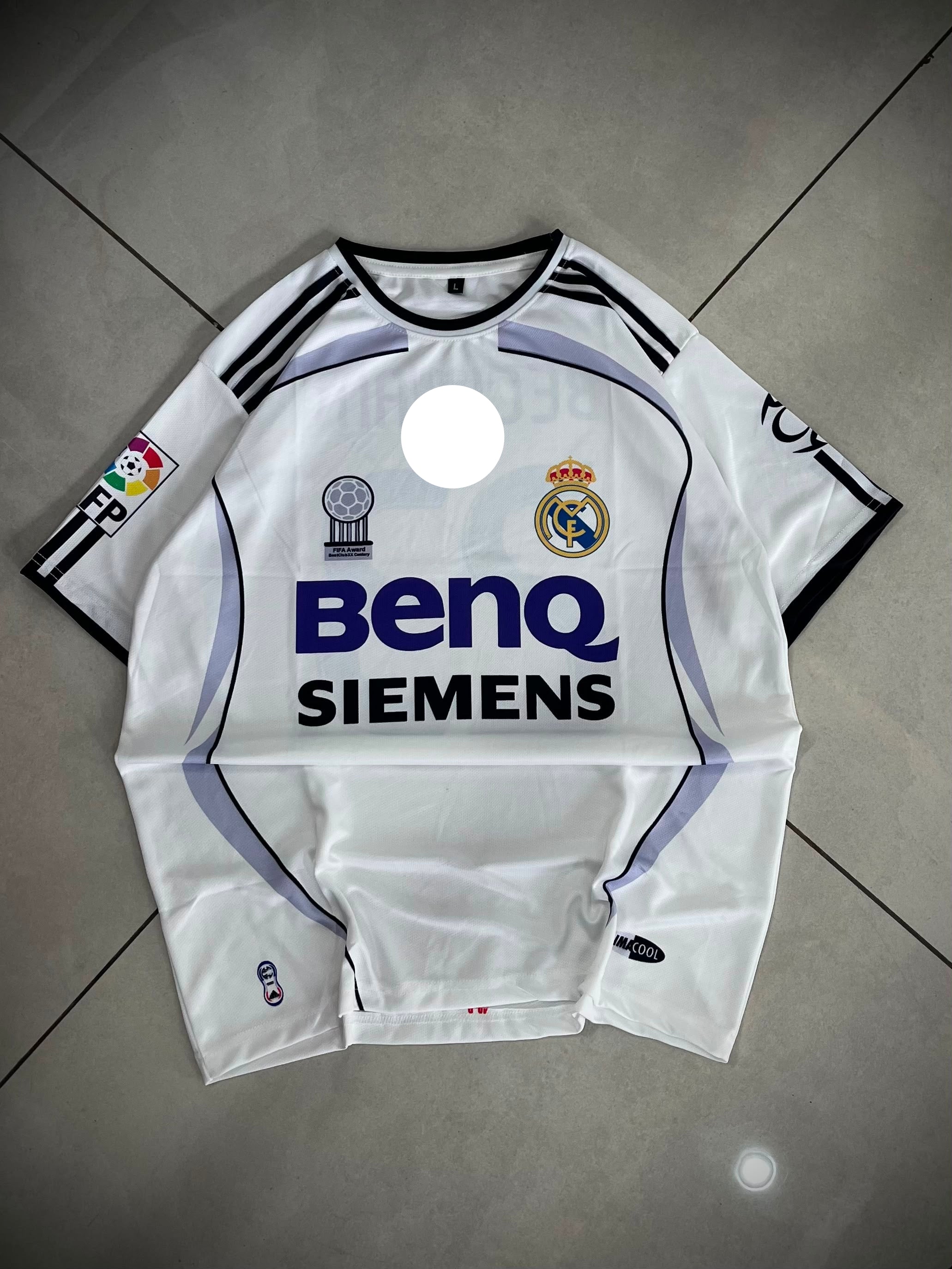 REAL MADRID 2006 - 2007 RETRO HOME JERSEY PREMIUM BECKHAM