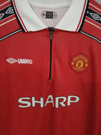 MANCHESTER UNITED 1999 FULL SLEEVE ZIP COLLAR EMBROIDERY BECKHAM