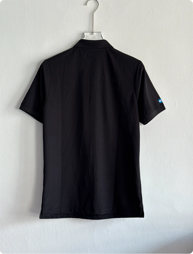TSHIRT PORTUGAL BLACK POLO EMBROIDERY PREMIUM