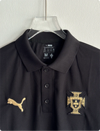 TSHIRT PORTUGAL BLACK POLO EMBROIDERY PREMIUM