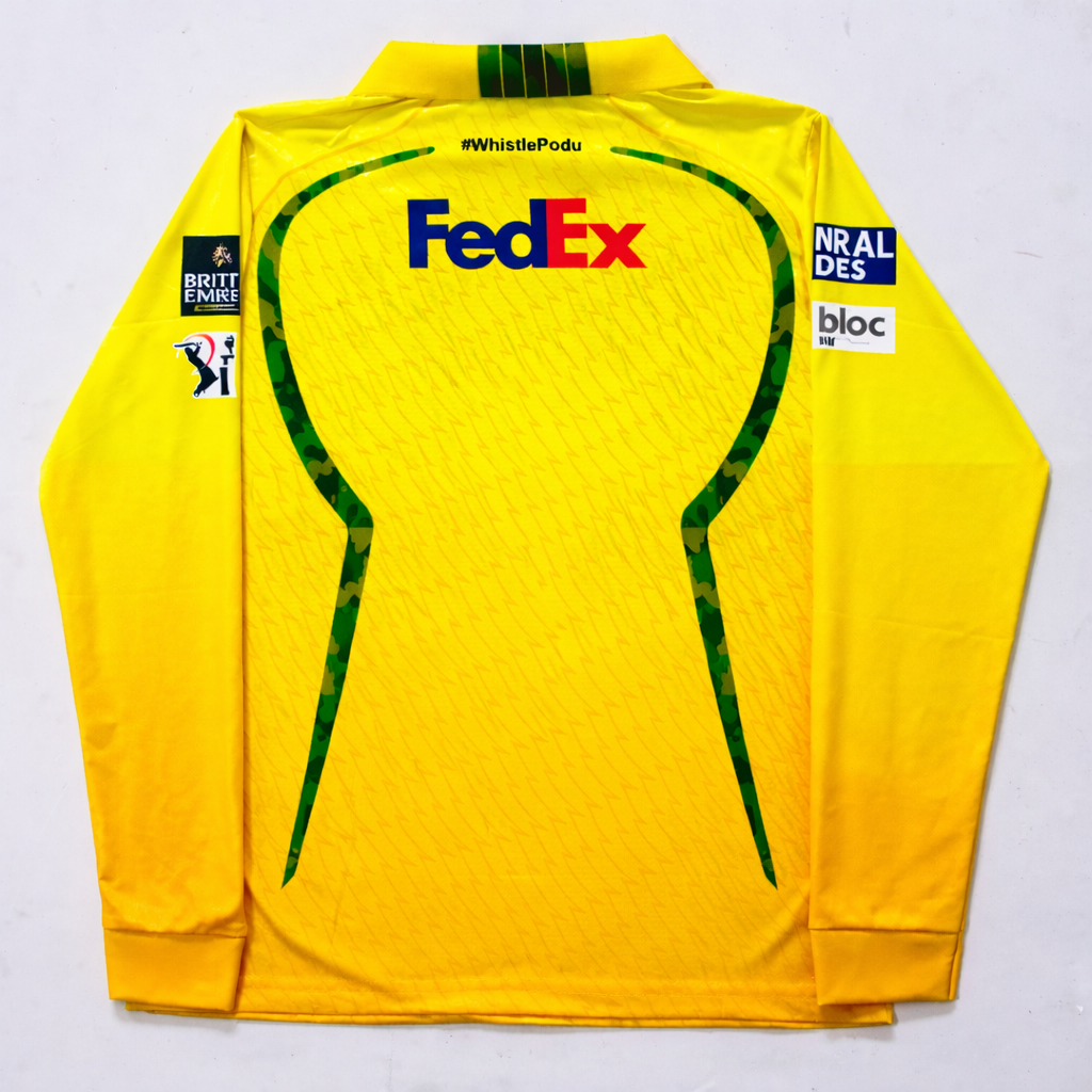 CHENNAI SUPER KINGS 2026 FULL SLEEVE EMBROIDERY JERSEY WITHOUT NAME