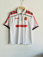MANCHESTER UNITED 1998 - 1999 FIVE SLEEVE ZIP EMBROIDERY AWAY JERSEY BECKHAM