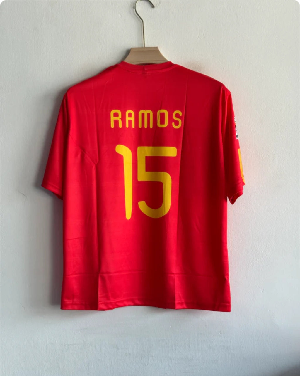 SPAIN 2010 HOME KIT RAMOS FIVESLEEVE