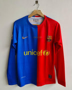 FC BARCELONA 2008 - 2009 FULL SLEEVE EMBROIDERY HOME JERSEY MESSI