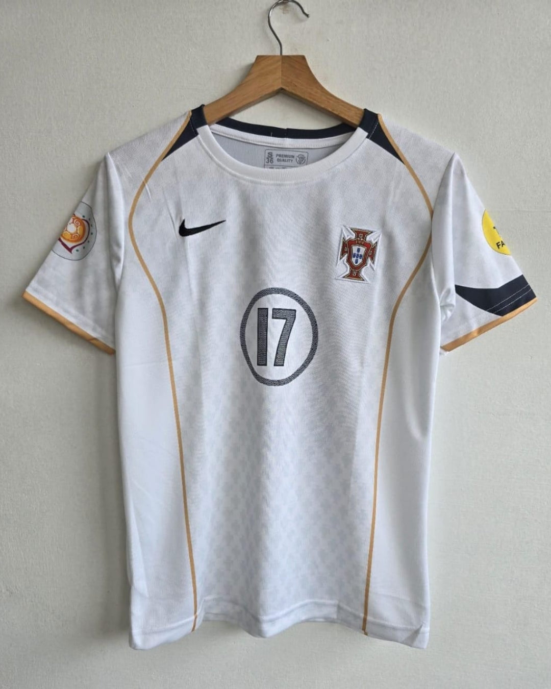 Portugal 2004 Away Jersey Embroidery Ronaldo