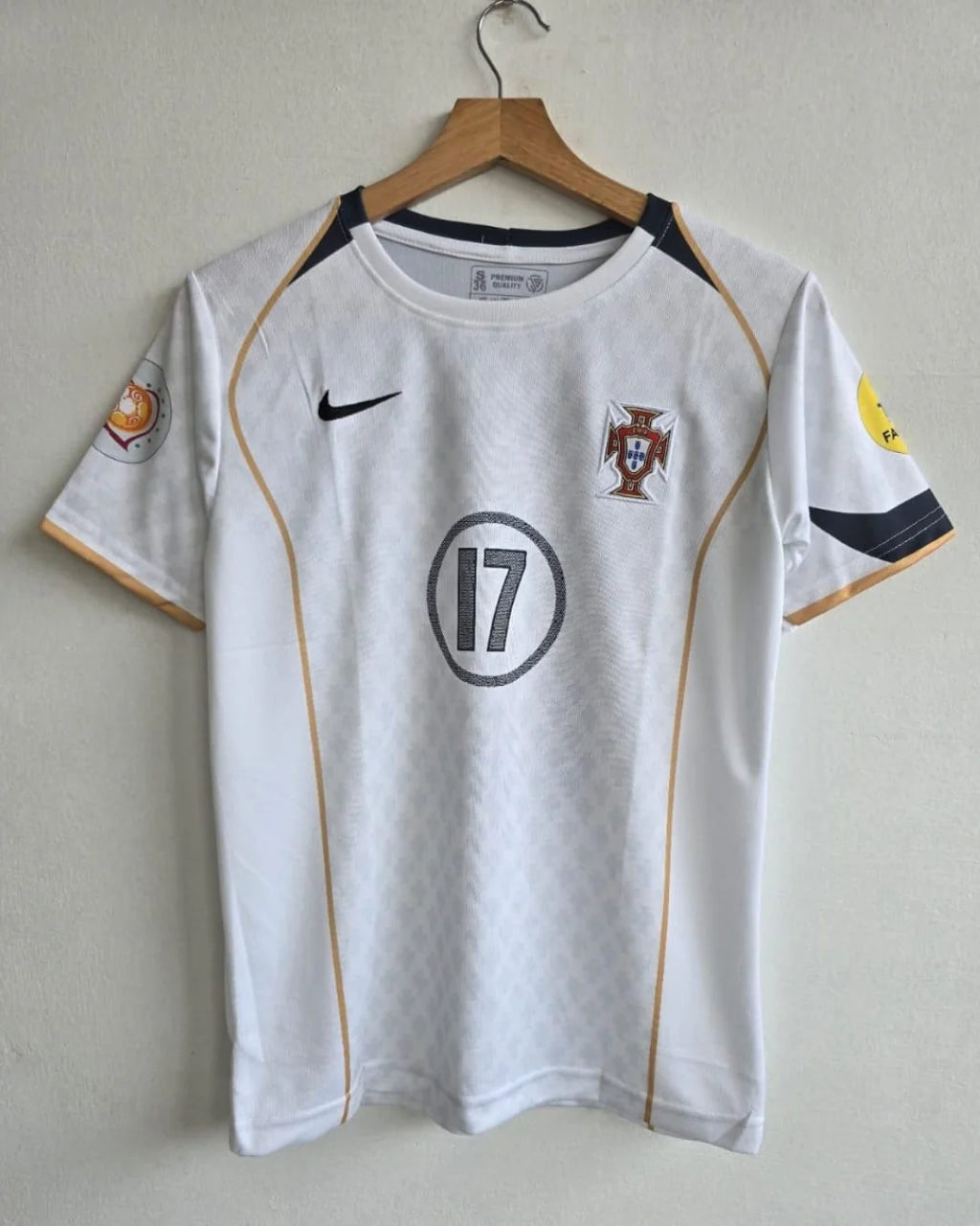 PORTUGAL 2004 RETRO EMBROIDERY AWAY JERSEY RONALDO