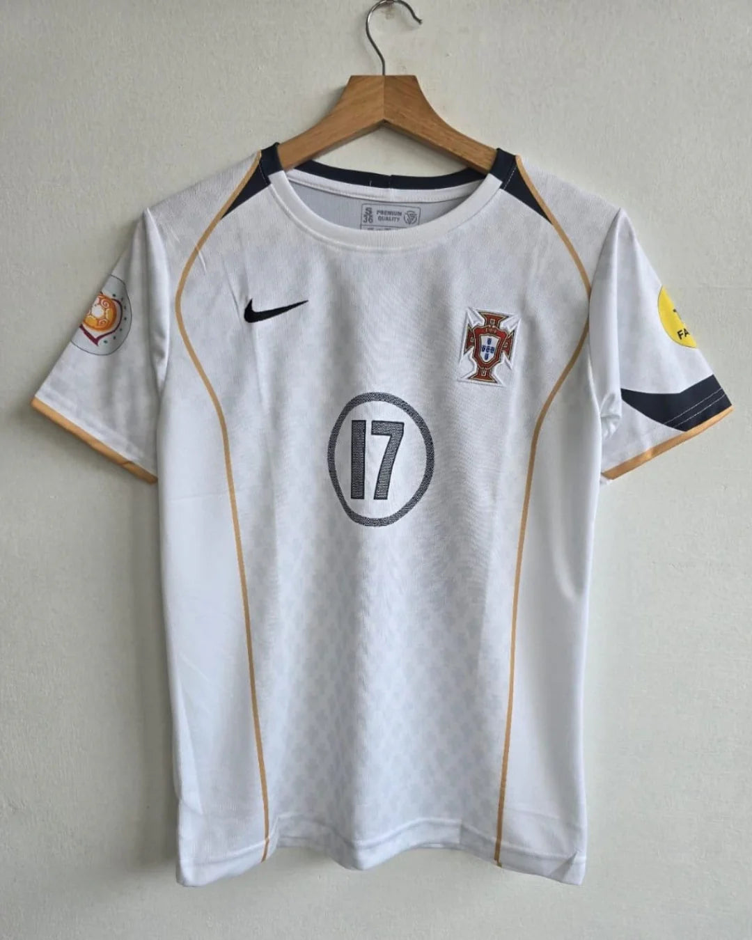 PORTUGAL 2004 RETRO EMBROIDERY AWAY JERSEY RONALDO