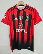 AC MILAN 2004 - 2005 HOME JERSEY EMBROIDERY KAKA