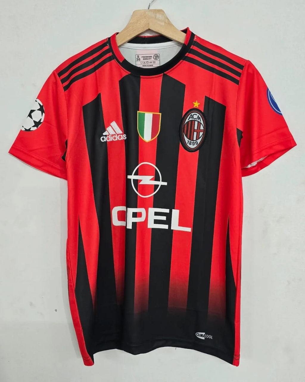 AC MILAN 2004 - 2005 HOME JERSEY EMBROIDERY KAKA