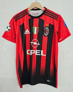 AC MILAN 2004 - 2005 HOME JERSEY EMBROIDERY KAKA