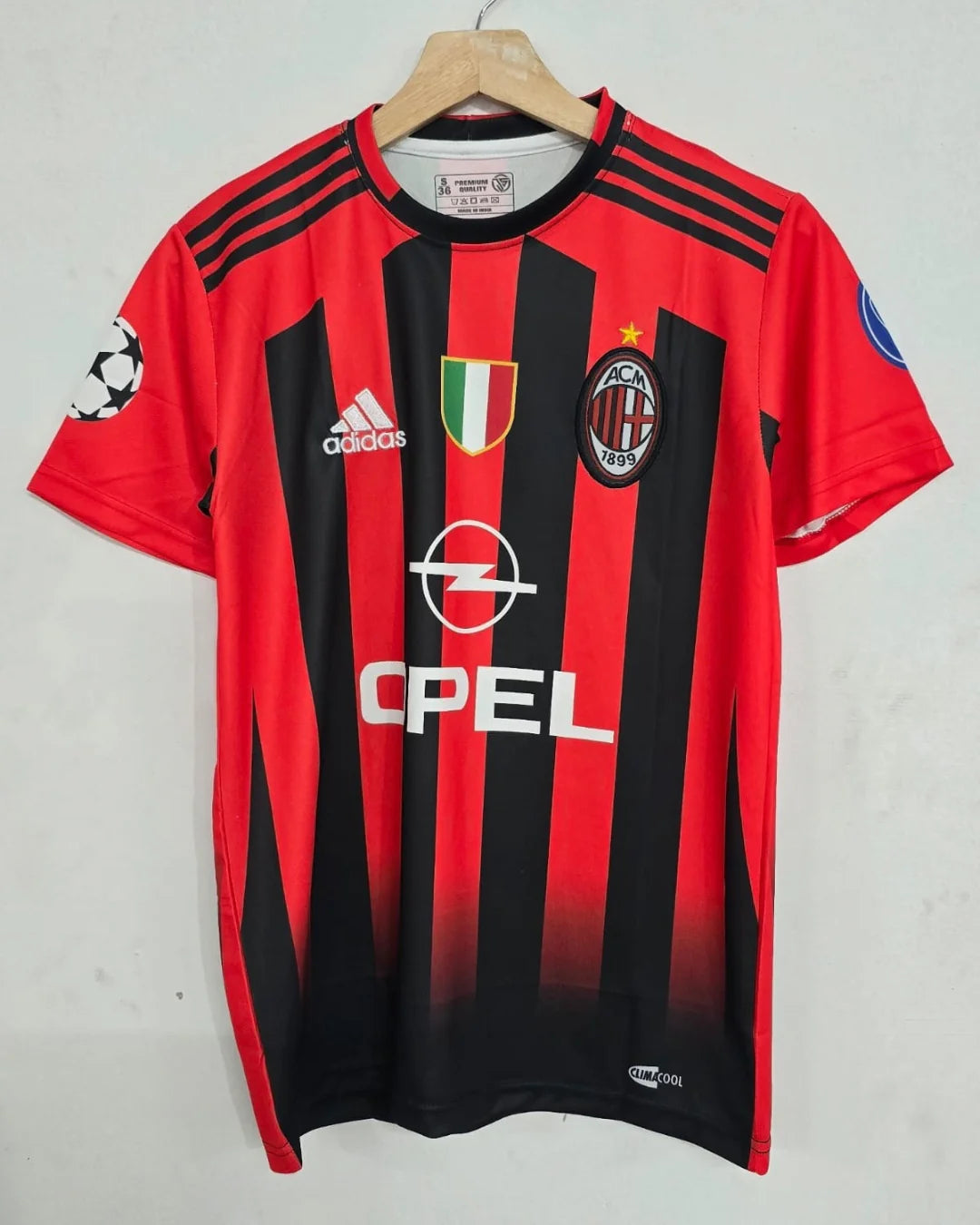 AC MILAN 2004 - 2005 HOME JERSEY EMBROIDERY KAKA