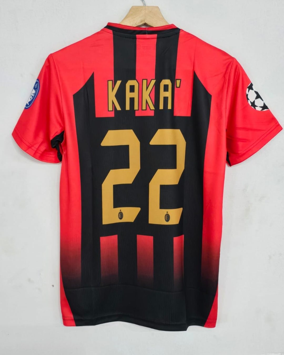AC MILAN 2004 - 2005 HOME JERSEY EMBROIDERY KAKA