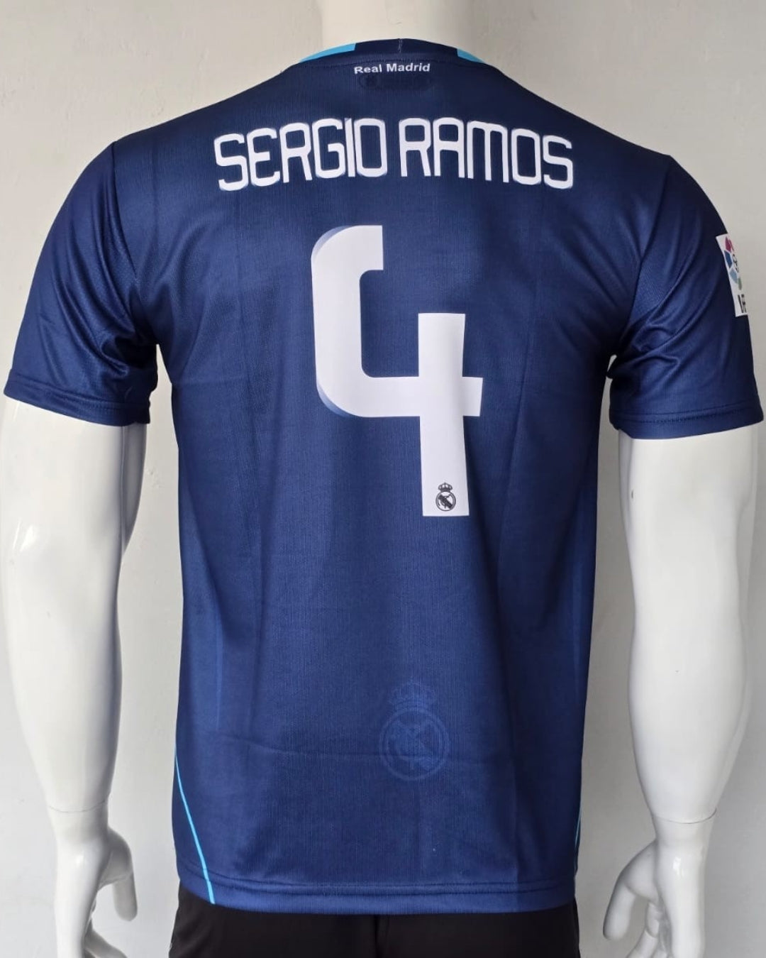 REAL MADRID 2008 - 2009 AWAY JERSEY EMBROIDERY SERGIO RAMOS