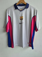 BARCELONA 1998 - 1999 FIVE SLEEVE COLLAR AWAY JERSEY