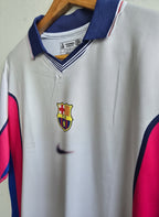 BARCELONA 1998 - 1999 FIVE SLEEVE COLLAR AWAY JERSEY