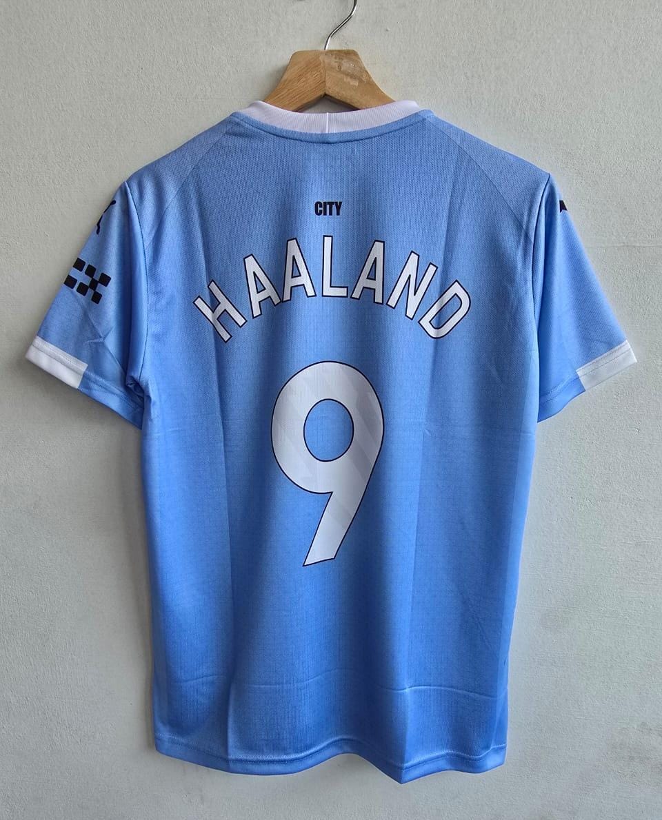 MANCHESTER CITY 2025 - 2026 HOME JERSEY EMBROIDERY HAALAND