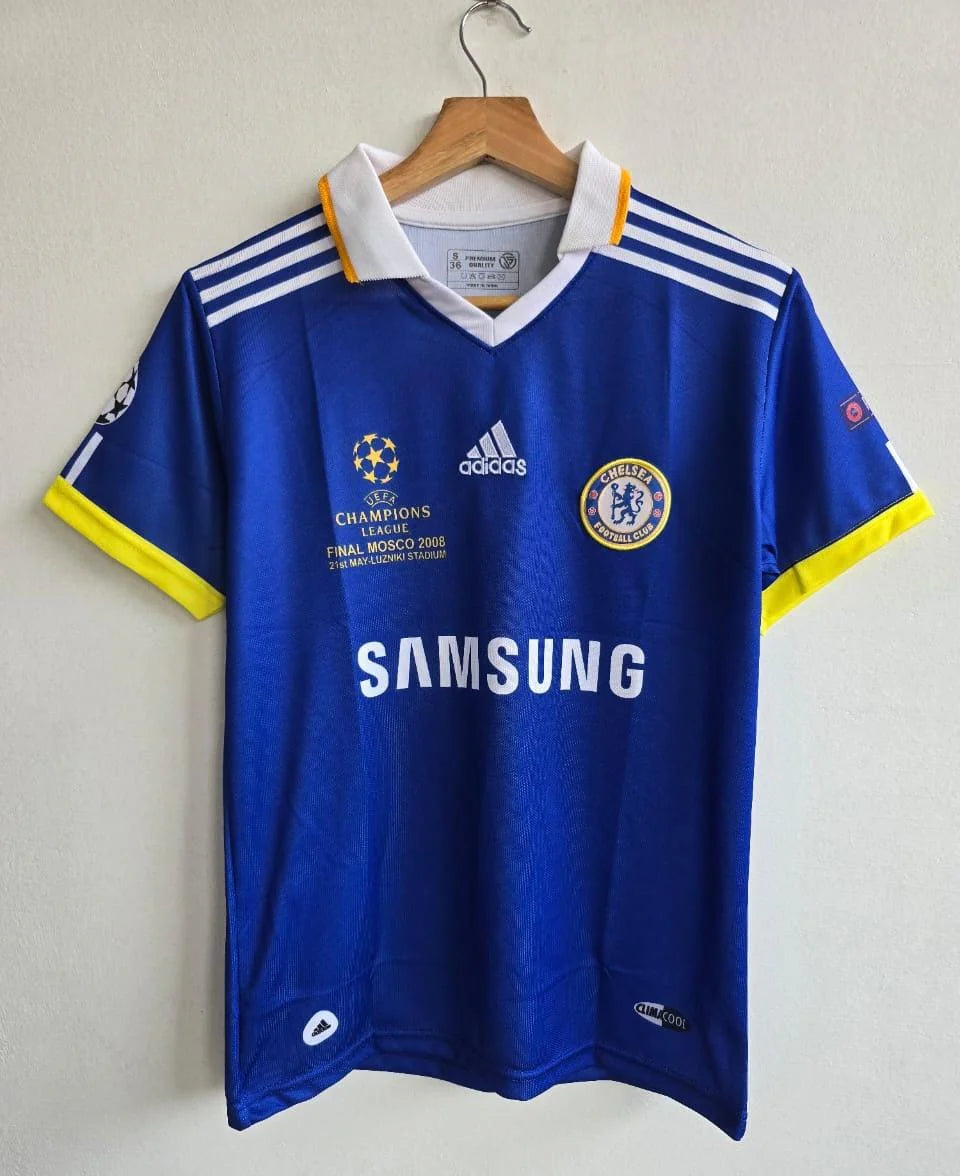 CHELSEA 2008 - 2009 HOME JERSEY COLLAR EMBROIDERY