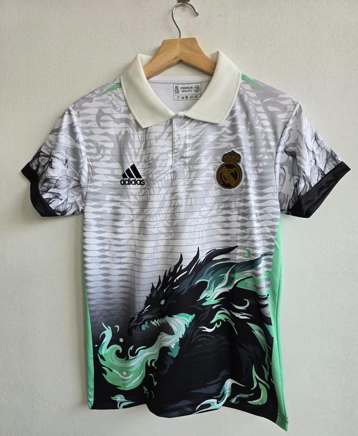 Real Madrid Special Edition Dragon Soccer Jerseys Collar Embroidery