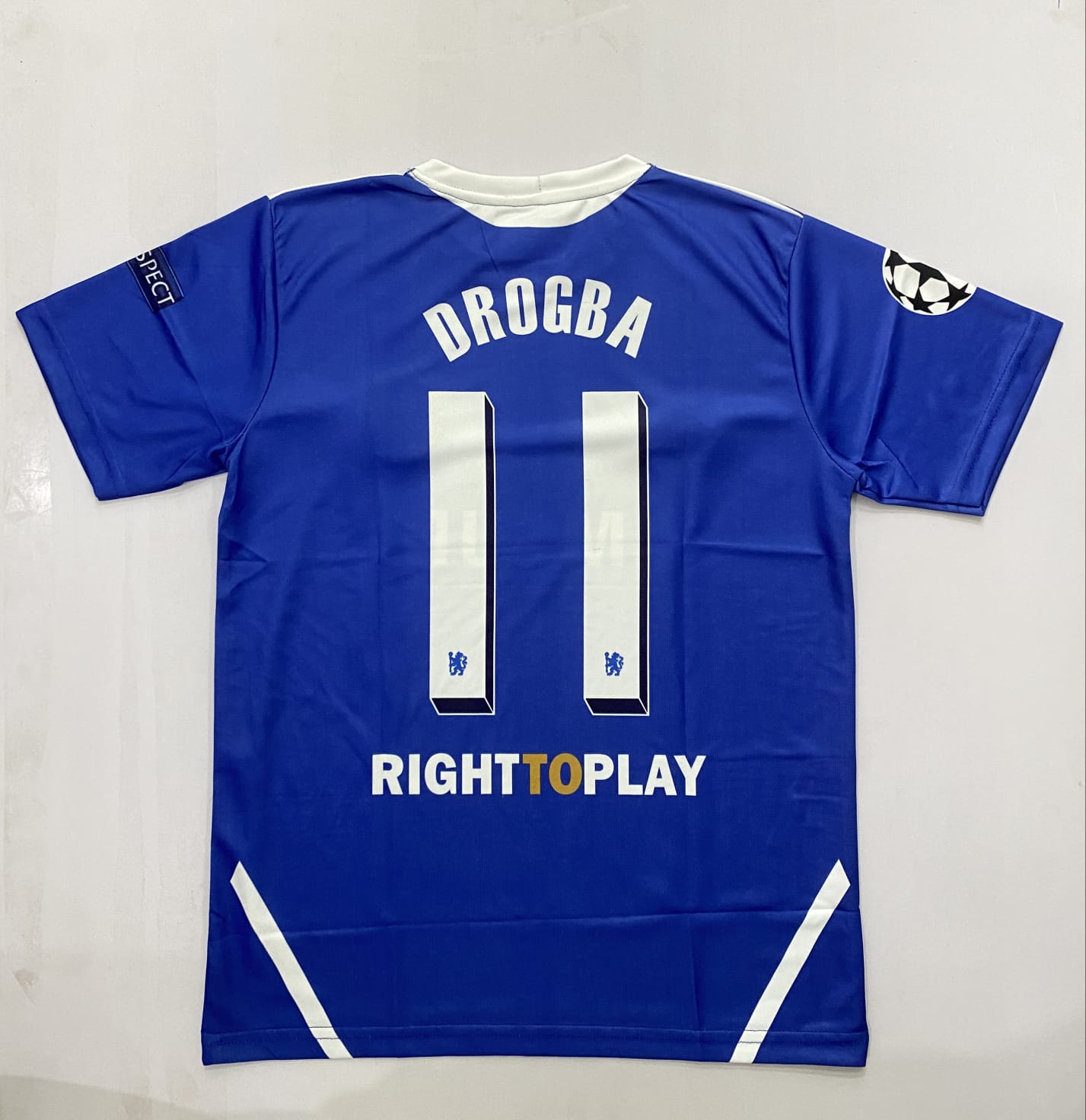 Chelsea 2012 Final Munich 2012 Retro Home Jersey Embroidery Drogba