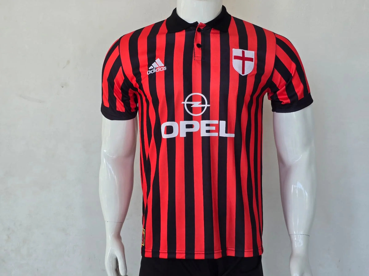 AC MILAN 1999/2000 COLLAR EMBROIDERY HOME JERSEY