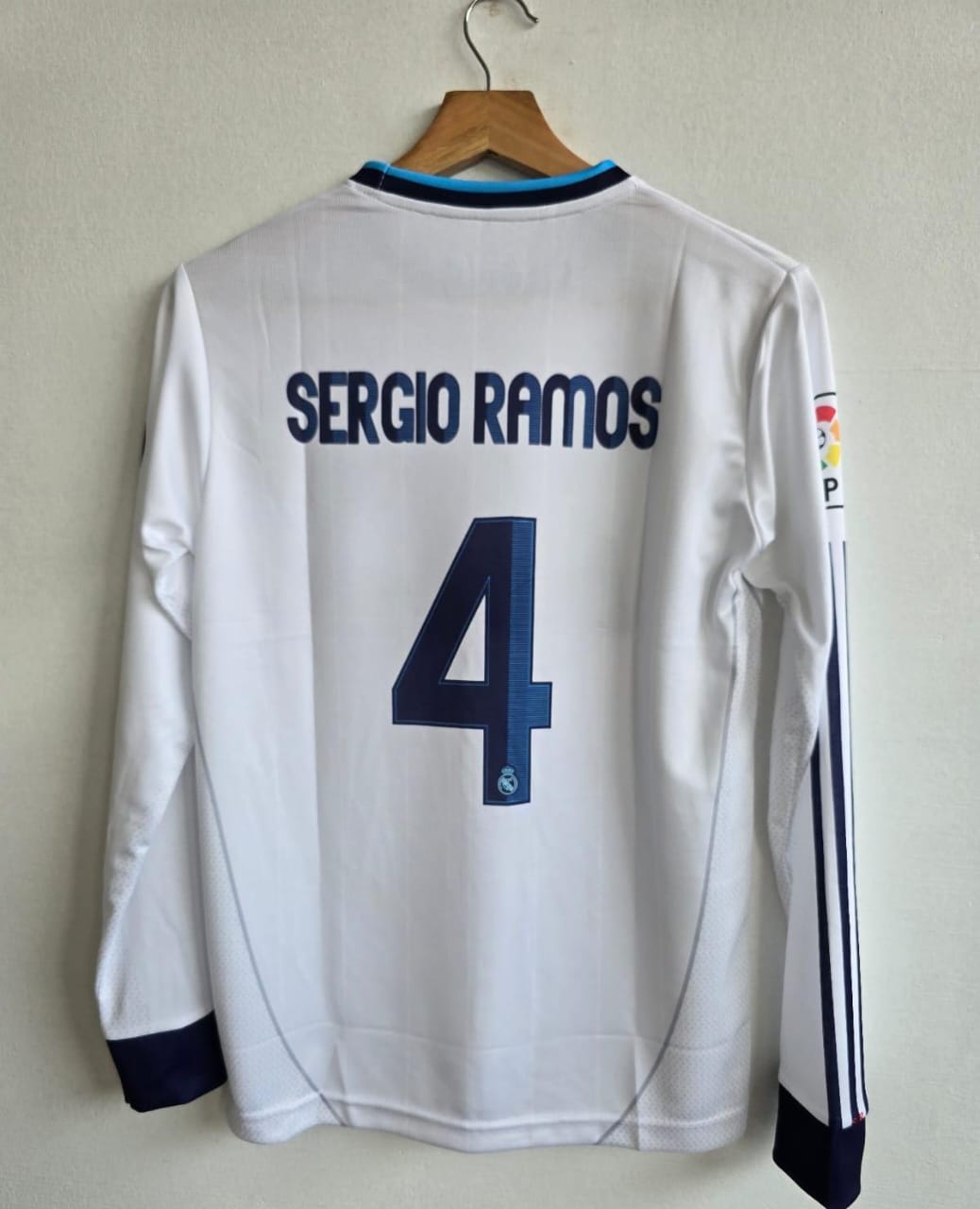 REAL MADRID 2012/2013 FULL SLEEVE EMBROIDERY HOME JERSEY SERGIO RAMOS
