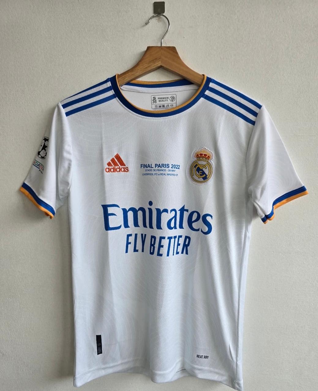 REAL MADRID 2022 FINAL PARIS EMBROIDERY HOME JERSEY BENZEMA