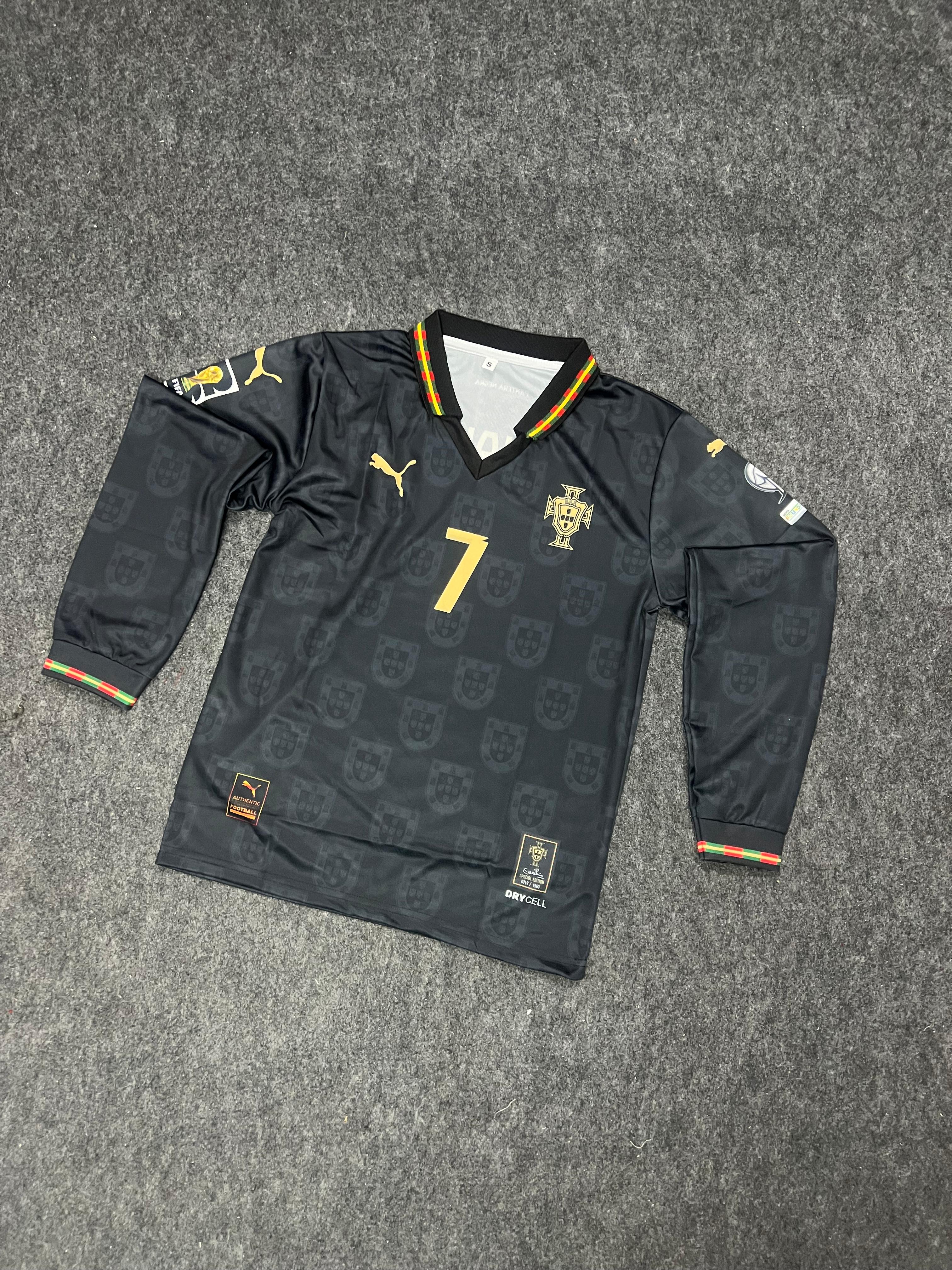 PORTUGAL 2025 - 2026 FULL SLEEVE COLLAR SUBLIMATION AWAY JERSEY RONALDO