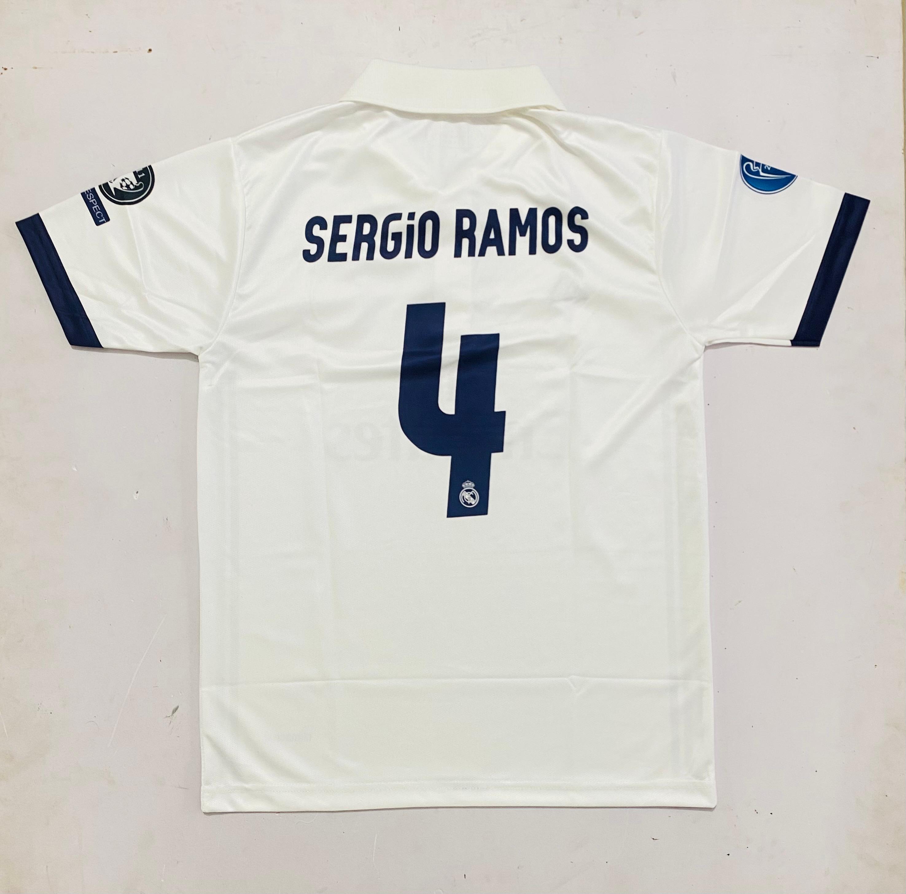 REAL MADRID 2018 - 2019 COLLAR EMBROIDERY HOME JERSEY SERGIO RAMOS