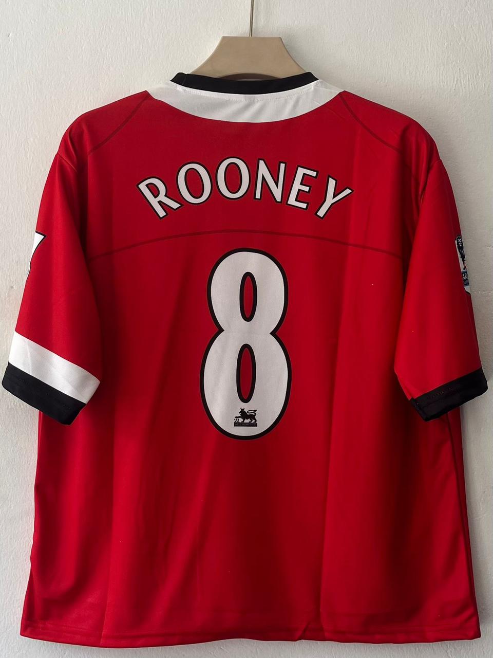 MANCHESTER UNITED 2004 - 2005 FIVE SLEEVE HOME JERSEY ROONEY