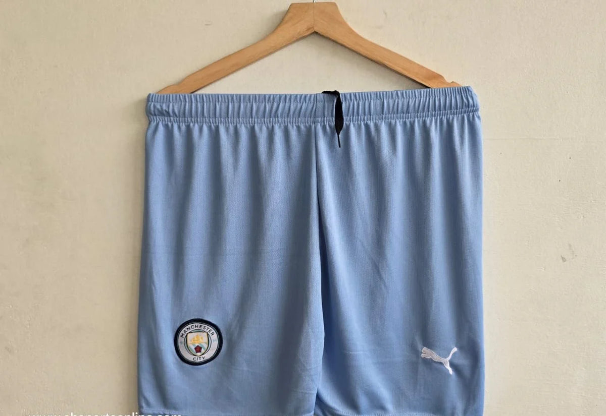 MANCHESTER CITY LOGO EMBROIDERY SHORTS