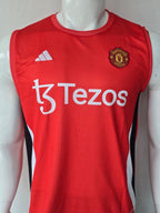 MANCHESTER UNITED 2024 - 2025 SLEEVELESS EMBROIDERY TRAINING JERSEY