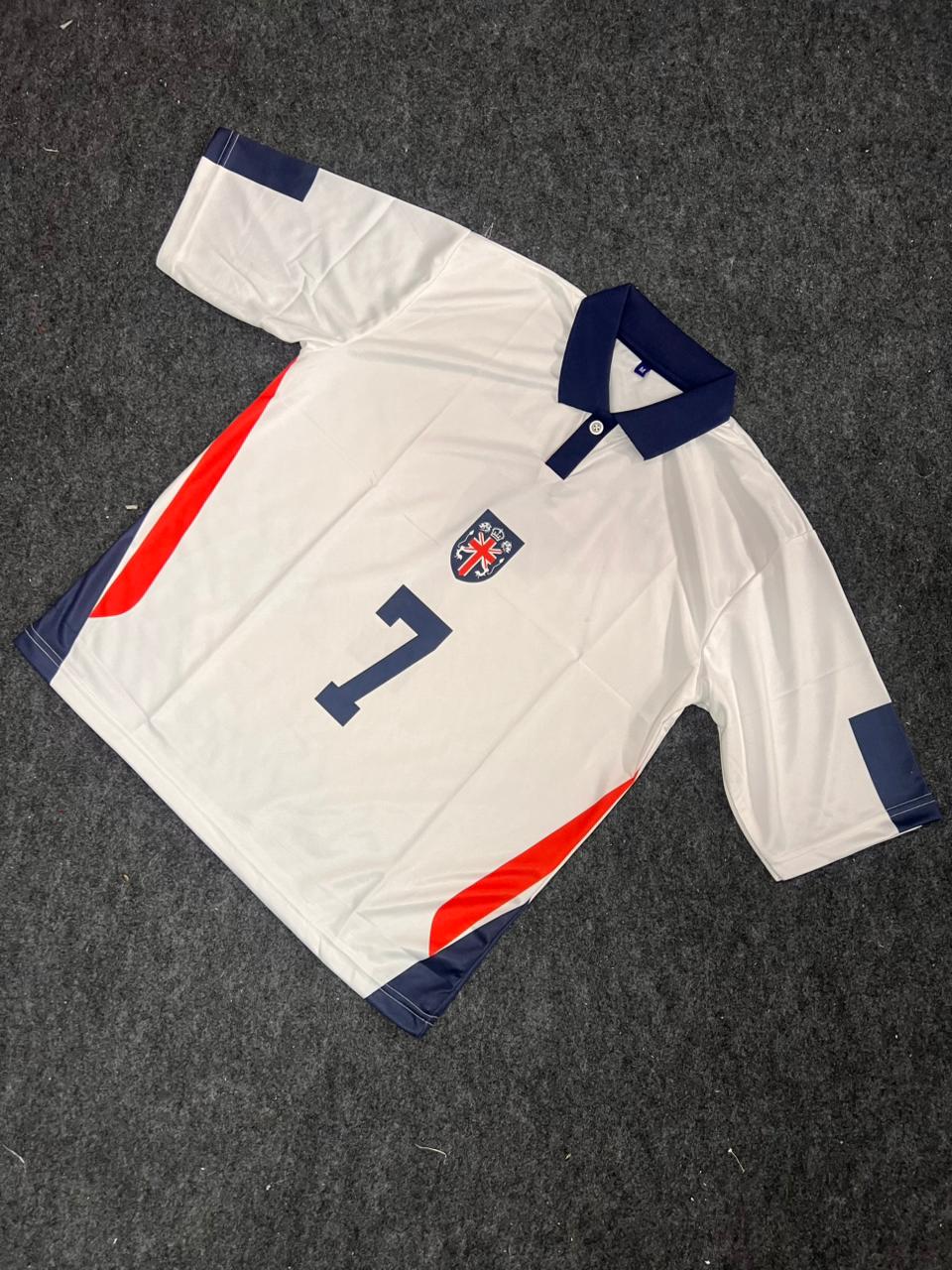 ENGLAND 1998 SIGNATURE FIVE SLEEVE HOME JERSEY BECKHAM