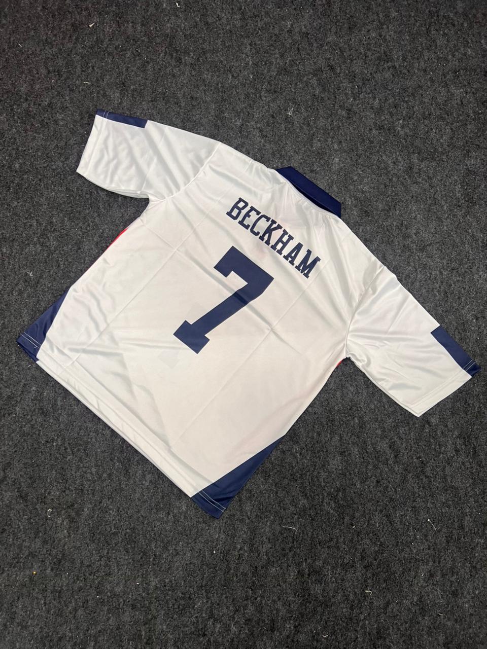 ENGLAND 1998 SIGNATURE FIVE SLEEVE HOME JERSEY BECKHAM