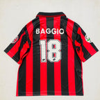 AC MILAN 1996 - 1997 FIVE SLEEVE EMBROIDERY HOME JERSEY BAGGIO