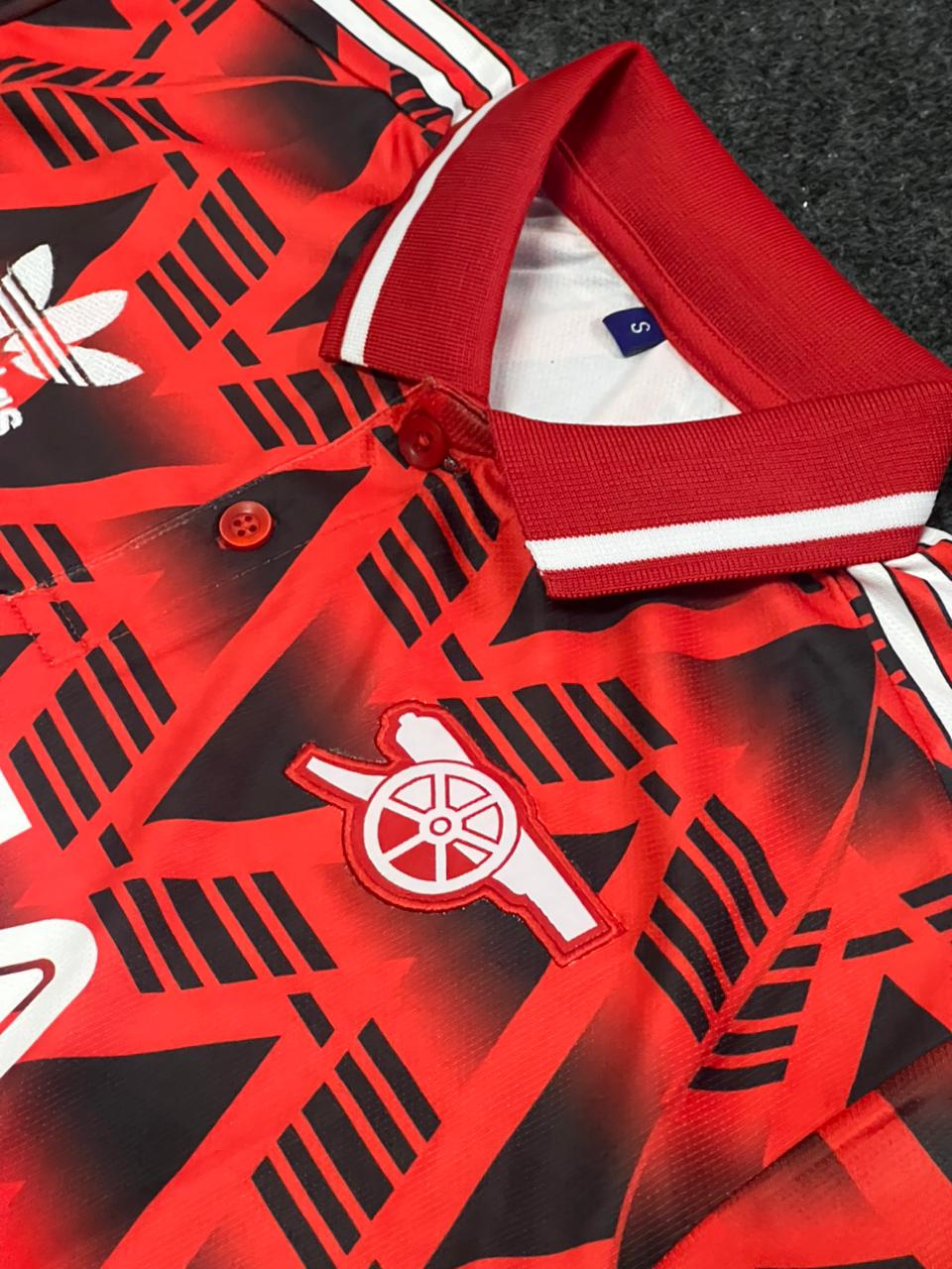 ARSENAL 1992 - 1994 FIVE SLEEVE EMBROIDERY HOME JERSEY