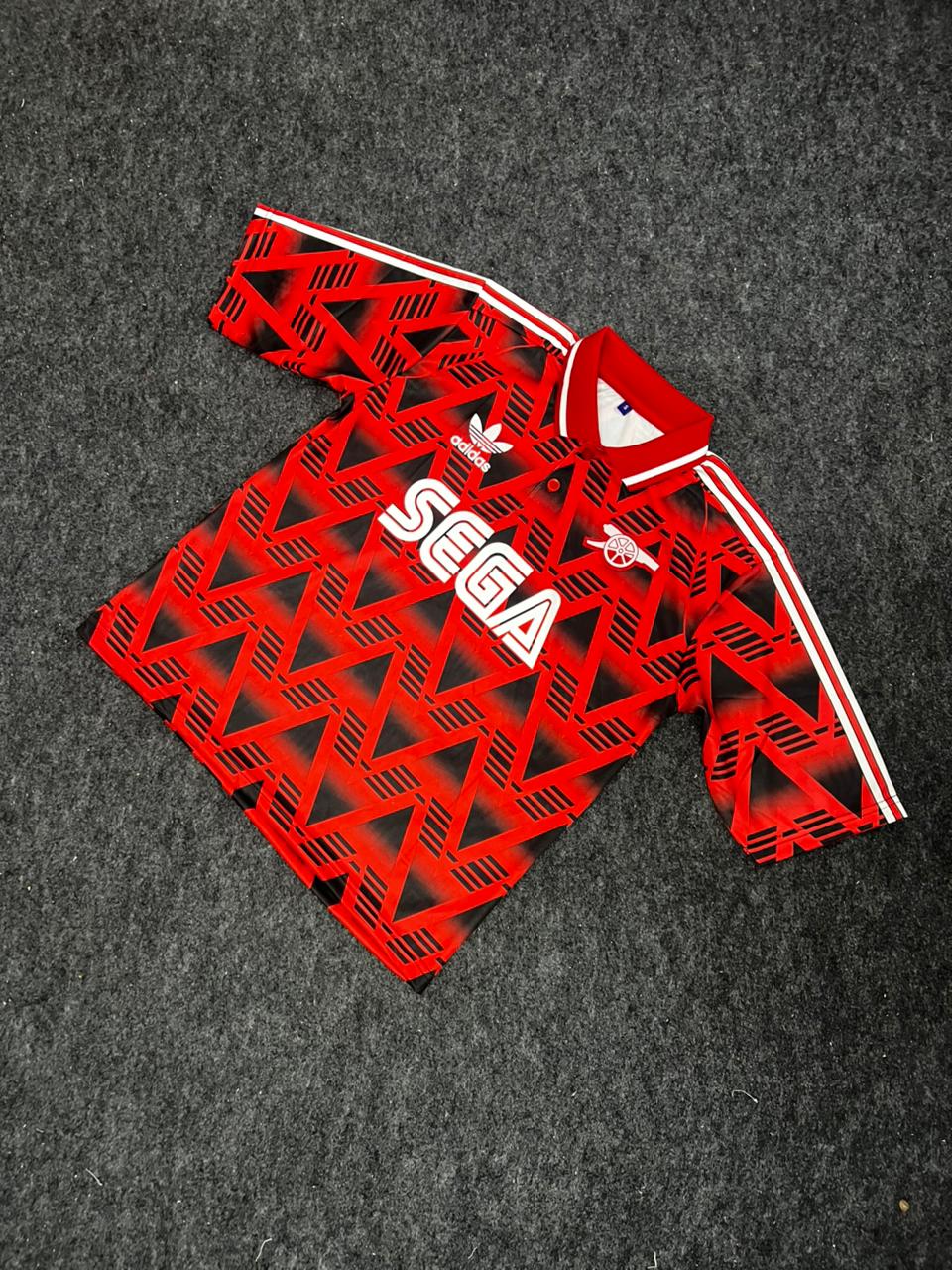 ARSENAL 1992 - 1994 FIVE SLEEVE EMBROIDERY HOME JERSEY