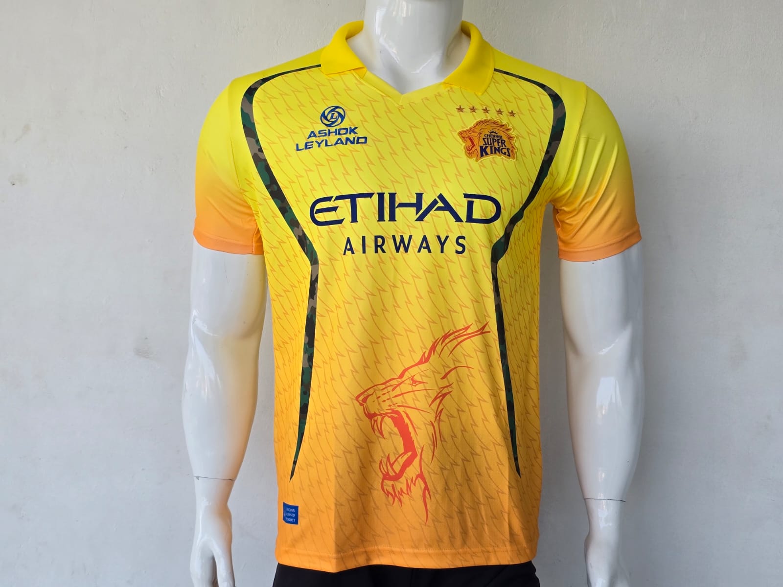 CHENNAI SUPER KINGS 2026 EMBRODIERY PREMIUM JERSEY DHONI