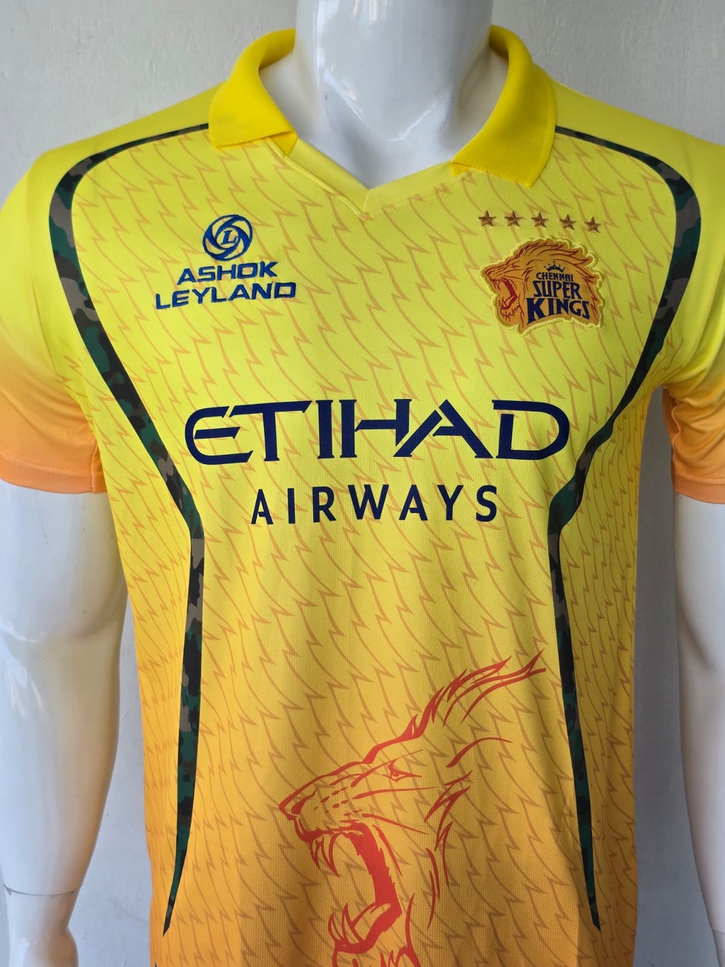 CHENNAI SUPER KINGS 2026 EMBRODIERY PREMIUM JERSEY DHONI