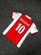 ARSENAL 1998 - 1999 HOME JERSEY COLLAR BERGKAMP