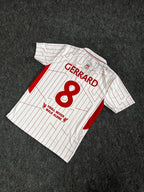 LIVERPOOL FC JERSEY COLLAR PINSTRIPE DESIGN GERRARD