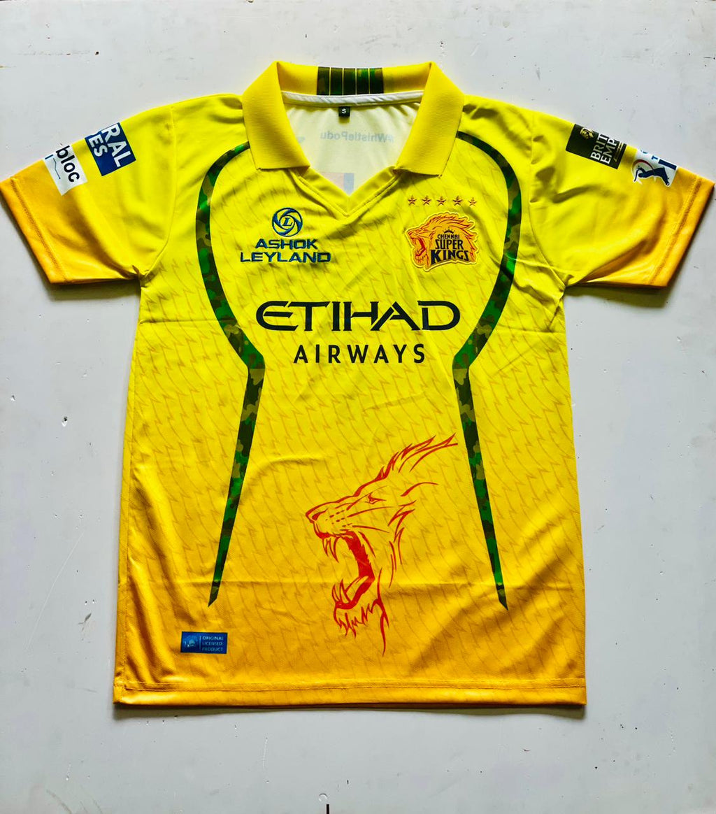 CHENNAI SUPER KINGS 2026 EMBRODIERY PREMIUM JERSEY SANJU SAMSON