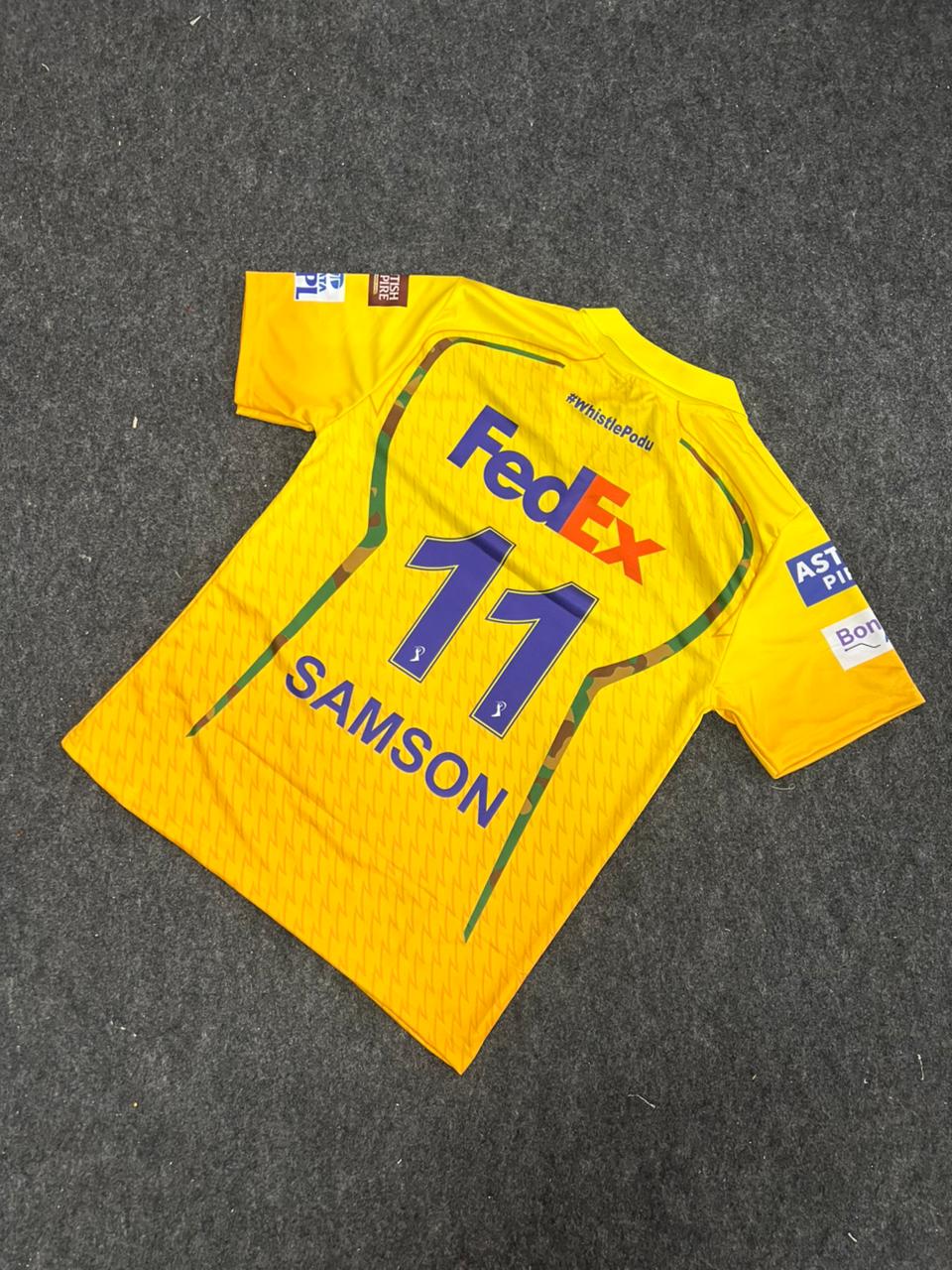 CHENNAI SUPER KINGS 2026 EMBRODIERY PREMIUM JERSEY SANJU SAMSON