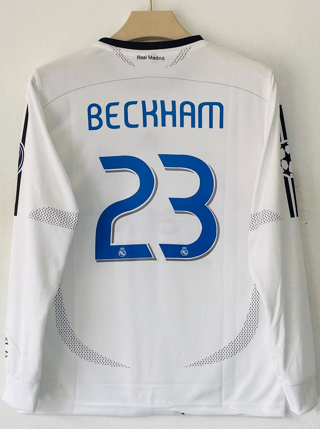 REAL MADRID 2006 - 2007 HOME JERSEY PREMIUM FULL SLEEVE BECKHAM