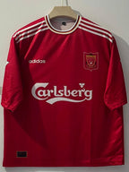 LIVERPOOL 1995 - 1996 FIVE SLEEVE HOME JERSEY FOWLER