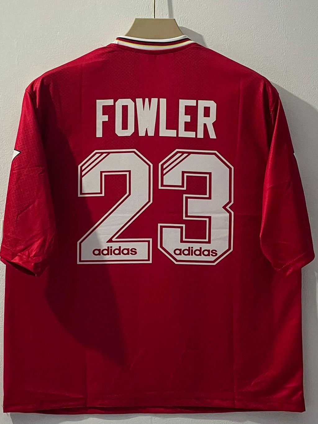 LIVERPOOL 1995 - 1996 FIVE SLEEVE HOME JERSEY FOWLER