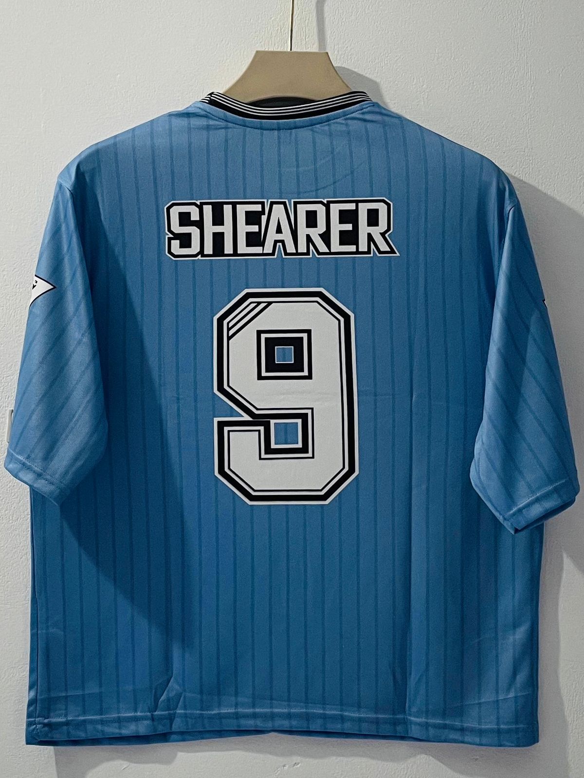 NEWCASTLE UNITED 1996 - 1997 FIVE SLEEVE AWAY JERSEY SHEARER