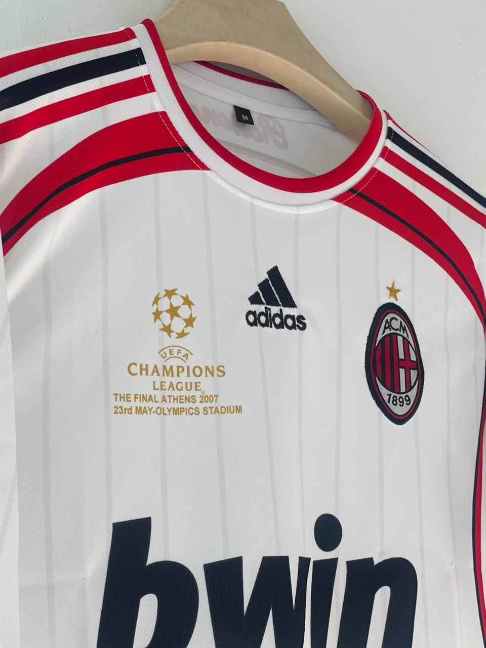 AC MILAN 2006 - 2007 FULL SLEEVE EMBROIDERY PREMIUM AWAY JERSEY KAKA