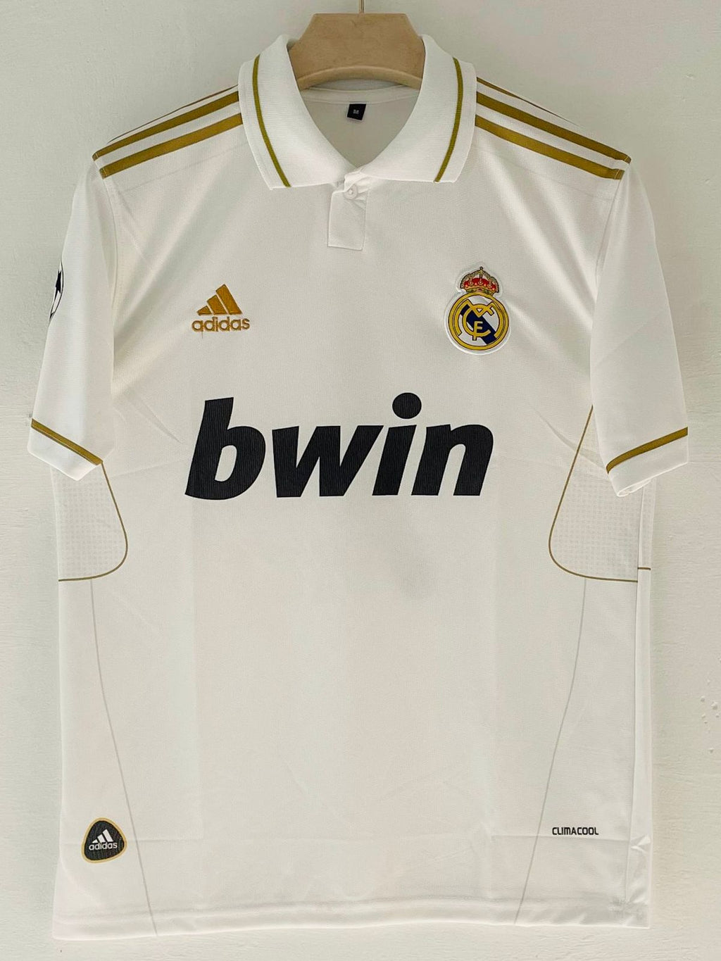 REAL MADRID 2011 - 2012 COLLAR HOME JERSEY EMBROIDERY PREMIUM RONALDO
