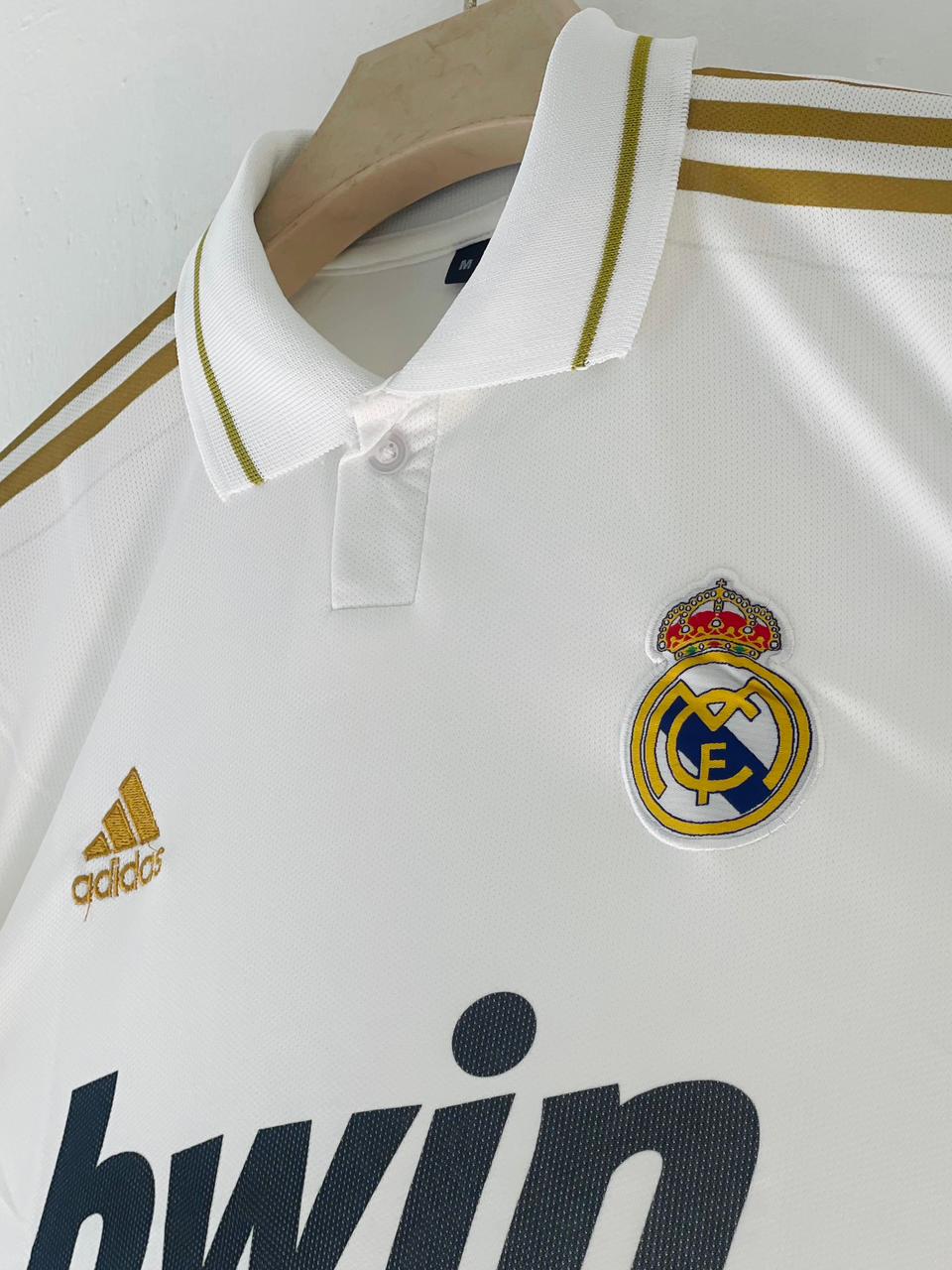REAL MADRID 2011 - 2012 COLLAR HOME JERSEY EMBROIDERY PREMIUM RONALDO
