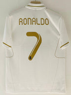 REAL MADRID 2011 - 2012 COLLAR HOME JERSEY EMBROIDERY PREMIUM RONALDO
